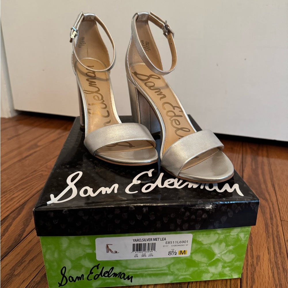Sam Edelman Metallic Silver Heels